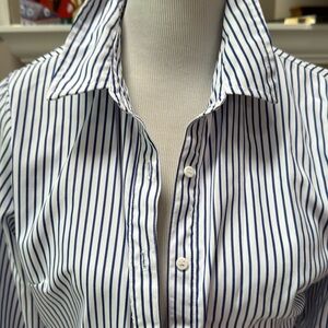 Purple Snow Striped Blue and White Dress